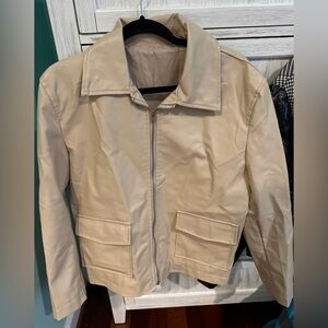 Tan leather jacket